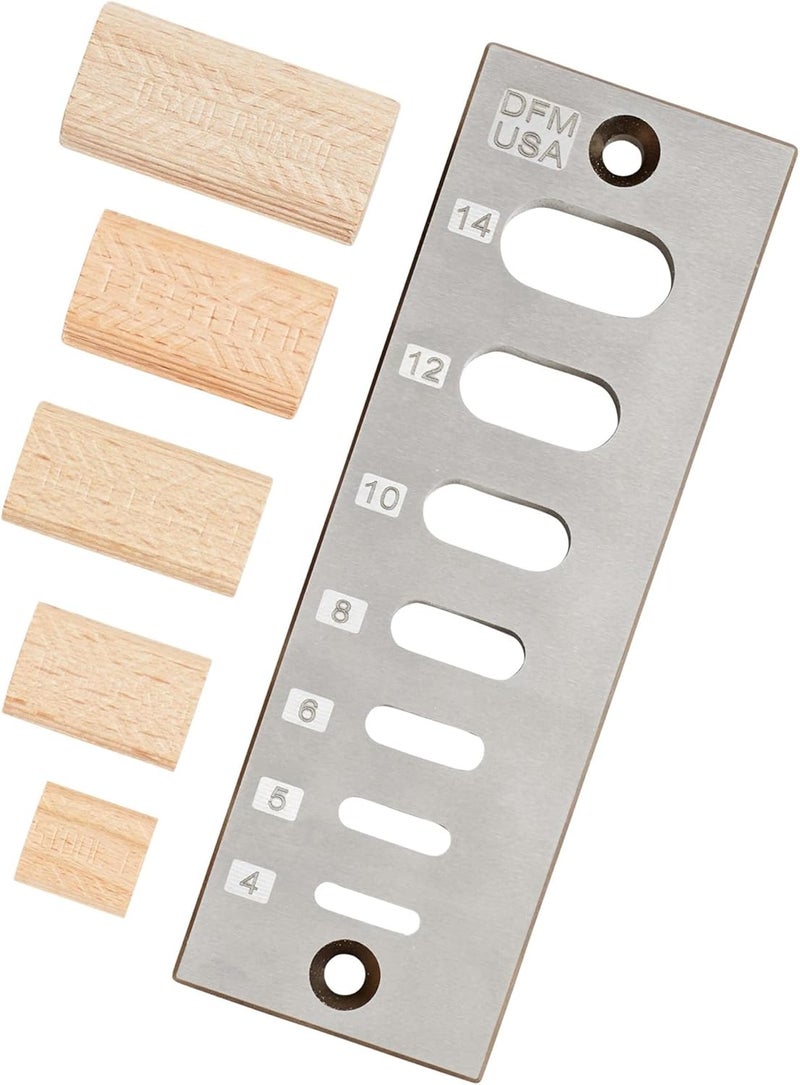 DFM Tool Works A2 Domino Tenon Trim Plate - Compatible with Festool Domino Joiners - Trims 4mm to 14mm Sizes - Fits Glue-ups or Dry Fits - Eliminates Sanding and Razor Blade Use - Made in USA - Image 1
